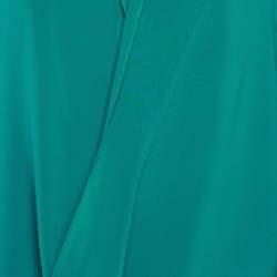 مملوكة مسبقًا Alice + Olivia Teal Blue Silk Draped Blouse S