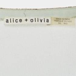 مملوكة مسبقًا Alice + Olivia Light Green Georgette Kassandra Caftan M/L