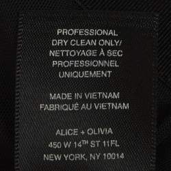 Pre Owned Alice + Olivia Black Jersey Lace Trim Crop Top S