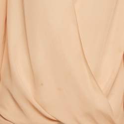 Pre Owned Alice + Olivia Light Pink Silk Wrap Blouse L