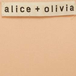 Pre Owned Alice + Olivia Light Pink Silk Wrap Blouse L