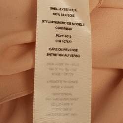 Pre Owned Alice + Olivia Light Pink Silk Wrap Blouse L