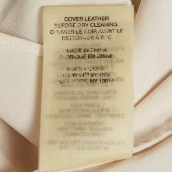 Pre Owned فستان ماكسي أليس + أوليفيا شيفون بألوان متعددة بتقليم جلد صغير