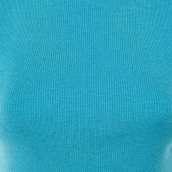 مملوكة مسبقًا توب ياقة عالية تريكو صوف أزرق أليس + أوليفيا كبير