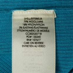 مملوكة مسبقًا توب ياقة عالية تريكو صوف أزرق أليس + أوليفيا كبير