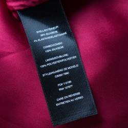 Pre Owned Alice + Olivia Cranberry Silk Dora Ruffled Off Shoulder Dress S