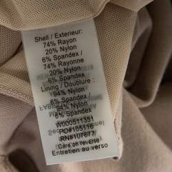 Pre Owned Alice + Olivia Employed Beige Stretch Jersey Cap Sleeve Sheath Dress M