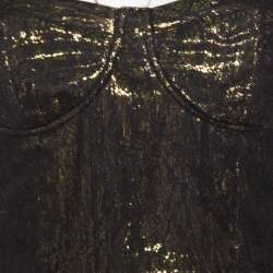 Pre Owned Alice + Olivia Metallic Lace Overlay Yelle Dress S