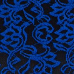 Alice + Olivia Cobalt Blue Lace Long Sleeve Flared Maryanna Maxi Dress XS