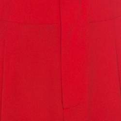 Pre Owned Alice + Olivia Poppy Orange Crepe Wide Leg Trousers M