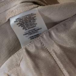 Alice + Olivia Beige Linen Cuff Shorts L