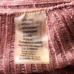 Alice + Olivia Blush Pink Light Knit Draped Back Cardigan M 