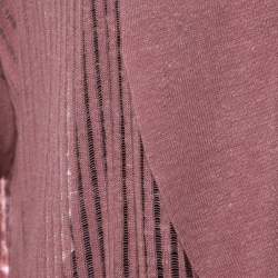 Alice + Olivia Blush Pink Light Knit Draped Back Cardigan M 