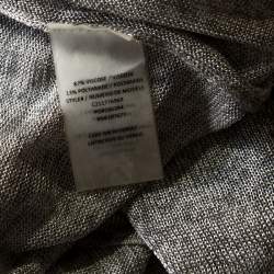 Alice + Olivia Grey Light Knit Wrap Front Draped Cardigan M 