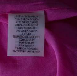 Alice + Olivia Pink Geometric Pattern Wool Blend Short Dress XS