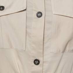 Alice + Olivia Beige Cotton Harper Safari Dress S