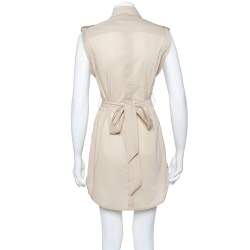 Alice + Olivia Beige Cotton Harper Safari Dress S