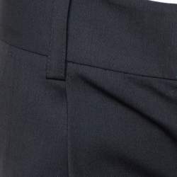 Alice + Olivia  Black Wool Crepe Wide Leg Trousers S