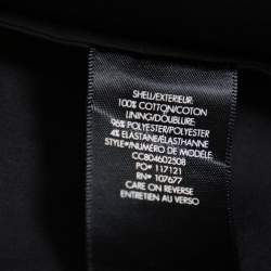 Pre Owned Alice + Olivia Black Cotton Waist Tie Detail Brynlee Midi Dress XS