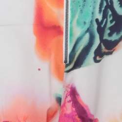 Pre Owned Alice + Olivia Multicolor Abstract Printed Crepe Wide Leg Palazzo Pants S