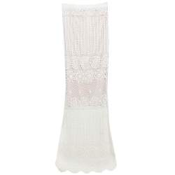 Pre Owned Alice + Olivia Cream Crochet Nude Lining Detail Maxi Skirt XS