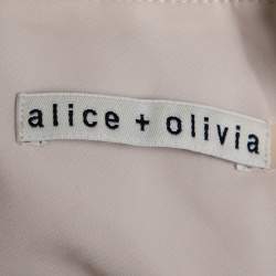 Pre Owned Alice + Olivia Monochrome Embroidered Lace One Shoulder Morganne Dress XS