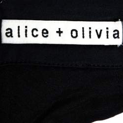 Pre Owned Alice + Olivia Black Floral Embroidered Cotton Sherri Shorts XS