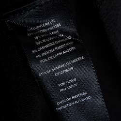 Pre Owned Alice + Olivia Black Wool Embellished Detail Rosi Top XS