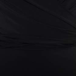 Pre Owned Alice+Olivia Black Knit Tie Front Long Sleeve Salina Maxi Dress XS