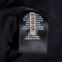 Pre Owned Alice+Olivia Black Knit Tie Front Long Sleeve Salina Maxi Dress XS