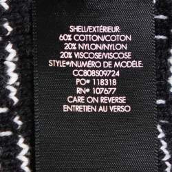 Pre Owned Alice + Olivia Monochrome Tweed Embellished Georgia Jacket S