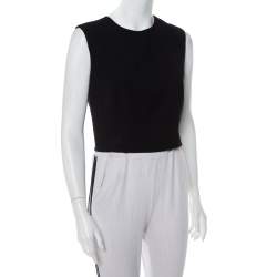 Pre Owned Alice + Olivia Black Crepe Sleeveless Kylnn Top M