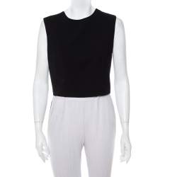 Pre Owned Alice + Olivia Black Crepe Sleeveless Kylnn Top M