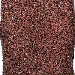 Pre Owned Alice + Olivia Cameo Pink Sequined Sleeveless Kimber Dress M