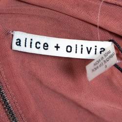 Pre Owned Alice + Olivia Cameo Pink Sequined Sleeveless Kimber Dress M