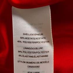 Alice + Olivia Red Crepe Cutout Detail Plunge Neck Riki Midi Dress XS