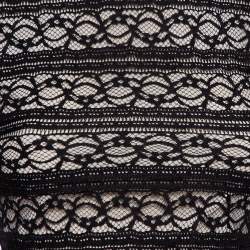 Alice + Olivia Black Lace Long Sleeve Rilo Crop Top XS