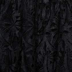 Pre Owned Alice + Olivia Black Lace Strapless Daisy Mini Dress L