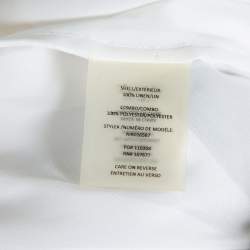 Alice & Olivia Air White Linen Hooded Open Front Layered Shrug L