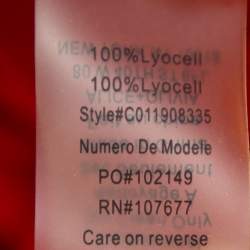 Alice + Olivia Red Lyocell Twisted Draped Ruched Oversized Mini Dress XS