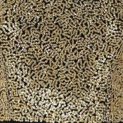 Pre Owned Alice + Olivia Black Crepe Sequin Embellished Jeri Jumpsuit S