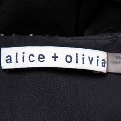 Pre Owned Alice + Olivia Black Crepe Sequin Embellished Jeri Jumpsuit S