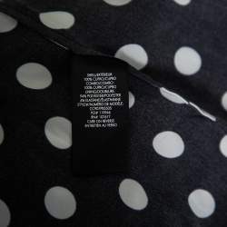 Alice + Olivia Black Polka Dot Crepe Shirt Dress S