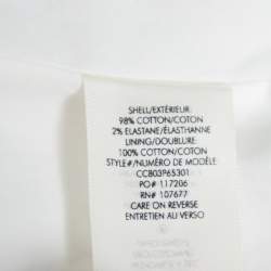 Pre Owned Alice + Olivia White Floral Printed Cotton Flared Maxi Skirt S