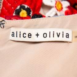 Pre Owned Alice + Olivia Multicolor Floral Lace Imani Mini Dress S