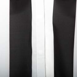 Pre Owned Alice + Olivia Monochrome Striped Chiffon Button Front Shirt L