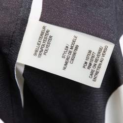 Pre Owned Alice + Olivia Monochrome Striped Chiffon Button Front Shirt L