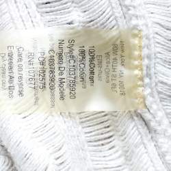 Alice + Olivia Oatmeal Cotton Sequin Embellished Harlow Shrug M