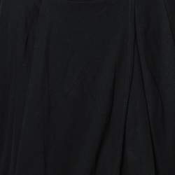Alice + Olivia Black Jersey Tulip Draped Skirt M
