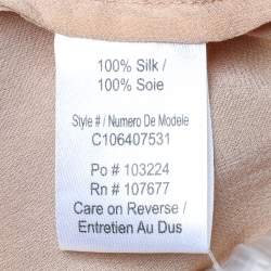 Alice + Olivia Beige Silk Bead Embellished Sleeveless Top L